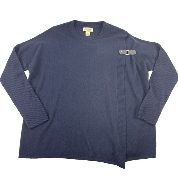 Peck And Peck Cashmere Sweater Wrap Ribbed Long Sleeve Clasp Round Womens XL - Picture 7 of 12